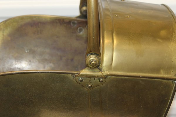 Brass Coal and Log Bucket with Handles-NAD-2035824