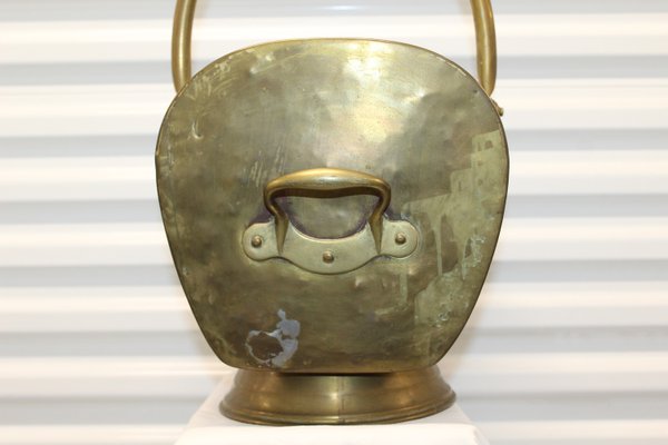 Brass Coal and Log Bucket with Handles-NAD-2035824