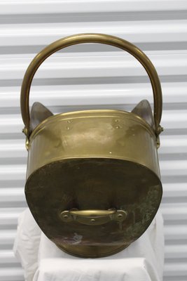 Brass Coal and Log Bucket with Handles-NAD-2035824