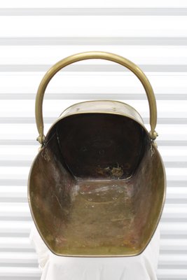 Brass Coal and Log Bucket with Handles-NAD-2035824