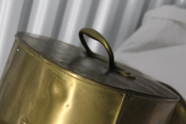 Brass Coal and Log Bucket with Handles-NAD-2035824