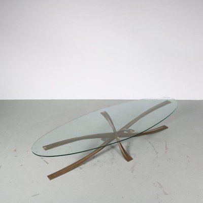 Brass Coffee Table by Michel Mangematin & Roger Bruny, 1960s-GG-1795100