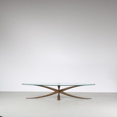 Brass Coffee Table by Michel Mangematin & Roger Bruny, 1960s-GG-1795100