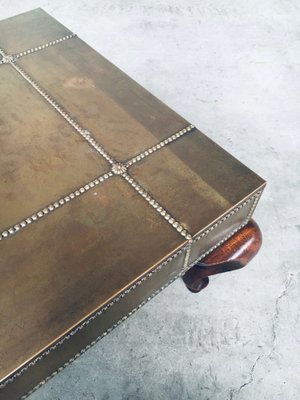 Brass Coffee Table, France, 1960s-RQV-1772784