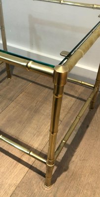 Brass Coffee Table in the style of Jacques Adnet, 1970s-BA-1458011