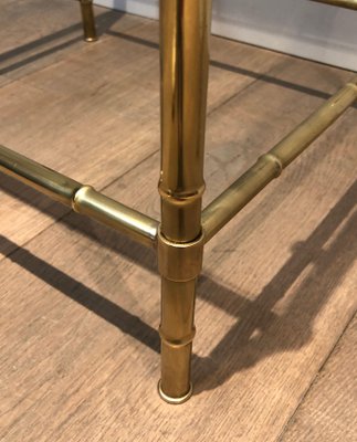 Brass Coffee Table in the style of Jacques Adnet, 1970s-BA-1458011