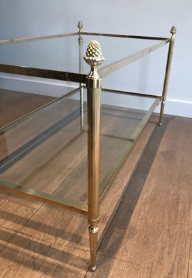 Brass Coffee Table with Double Tray from Maison Baguès, 1940s-BA-1738184