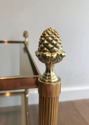 Brass Coffee Table with Double Tray from Maison Baguès, 1940s-BA-1738184