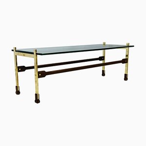 Brass Coffee Table with Glass Top-FGA-923801