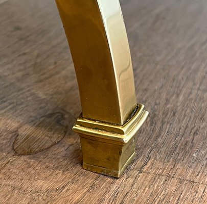 Brass Coffee Table with Marble Tray from Maison Jansen, 1940s-BA-1694746