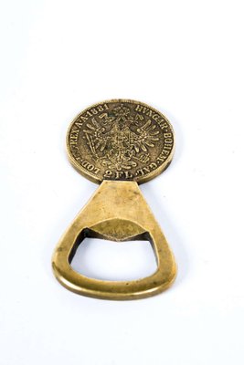 Brass Coin Bottle Opener by Carl Auböck for Werkstätte Carl Auböck, Austria, 1950s-SPD-950953