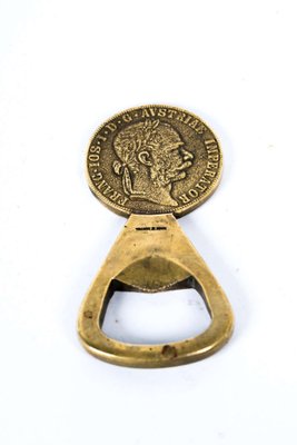 Brass Coin Bottle Opener by Carl Auböck for Werkstätte Carl Auböck, Austria, 1950s-SPD-950953