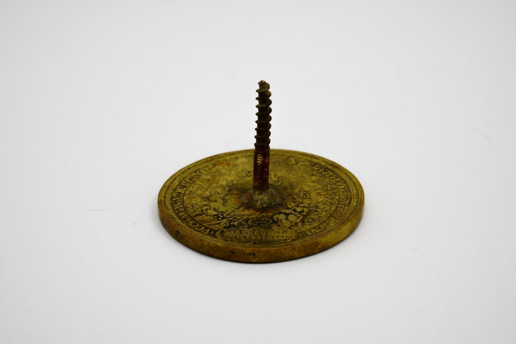 Brass Coin Bottle Stopper by Carl Auböck, Austria, 1950s