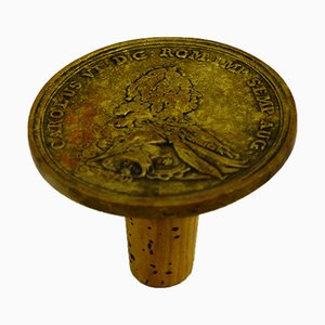 Brass Coin Bottle Stopper by Carl Auböck, Austria, 1950s-SPD-1017490