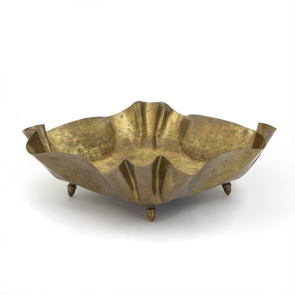 Brass Coin Tray by Villani, 1940s