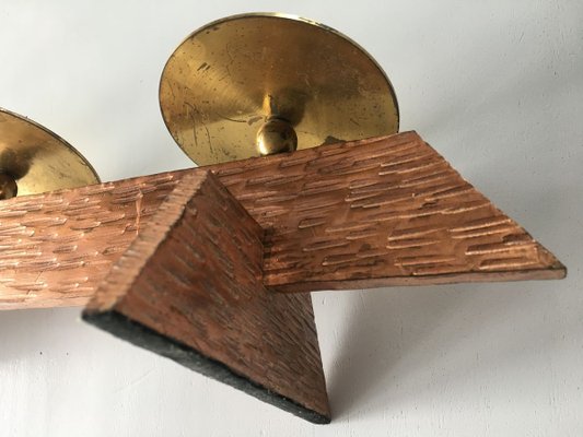 Brass & Copper Candlestick, 1950s-WQQ-894354