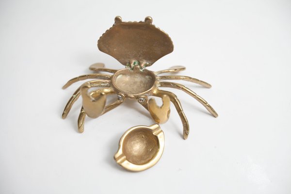 Brass Crab Ashtray, 1960s-VQY-1999931