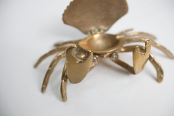 Brass Crab Ashtray, 1960s-VQY-1999931