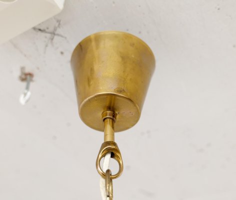 Brass & Crystal Cylinder Chandelier by Tyringe for Orrefors, Sweden-UYK-1239677