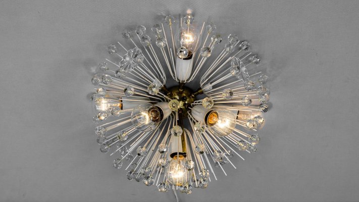 Brass Crystal Flush Mount or Sconce by Emil Stejnar for Rupert Nikoll, 1950s-SPD-664205