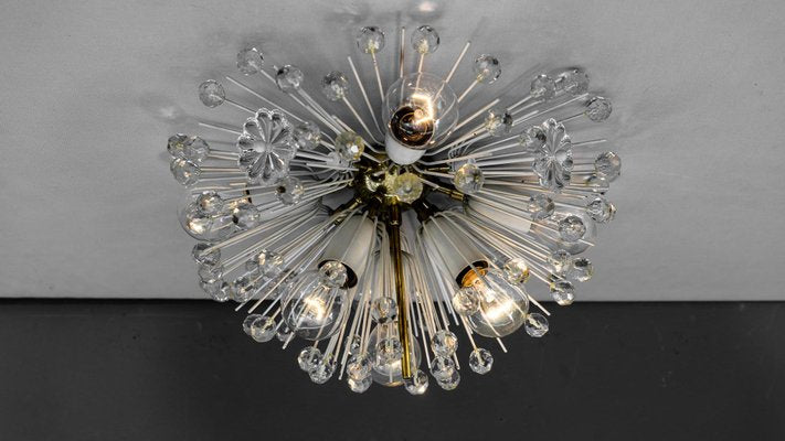 Brass Crystal Flush Mount or Sconce by Emil Stejnar for Rupert Nikoll, 1950s-SPD-664205