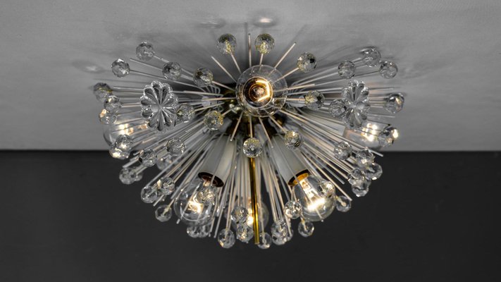 Brass Crystal Flush Mount or Sconce by Emil Stejnar for Rupert Nikoll, 1950s-SPD-664205