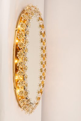 Brass & Crystal Glass Backlit Mirror from Palwa, Germany-UGR-1230445