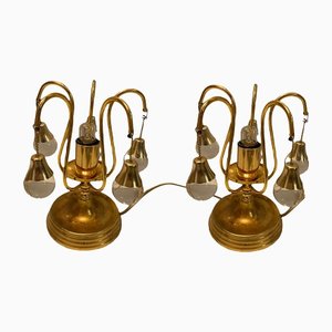 Brass Crystal Table Lamps, Set of 2-JJC-1306553