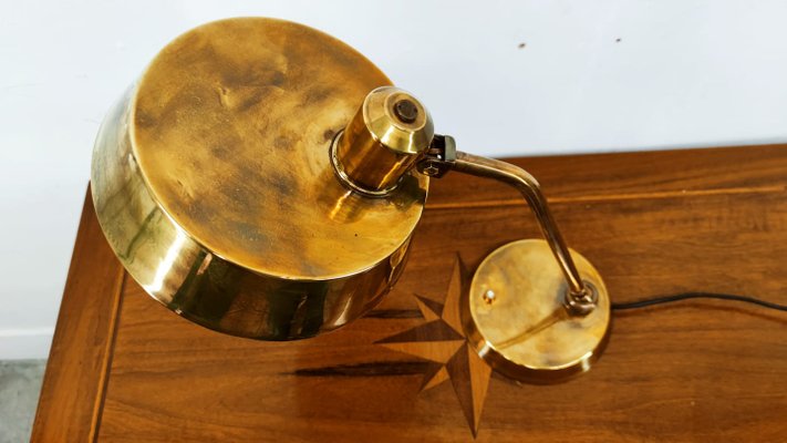 Brass Desk Lamp with Button Switch-QLH-1072771