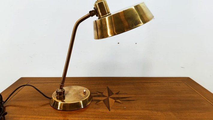 Brass Desk Lamp with Button Switch-QLH-1072771