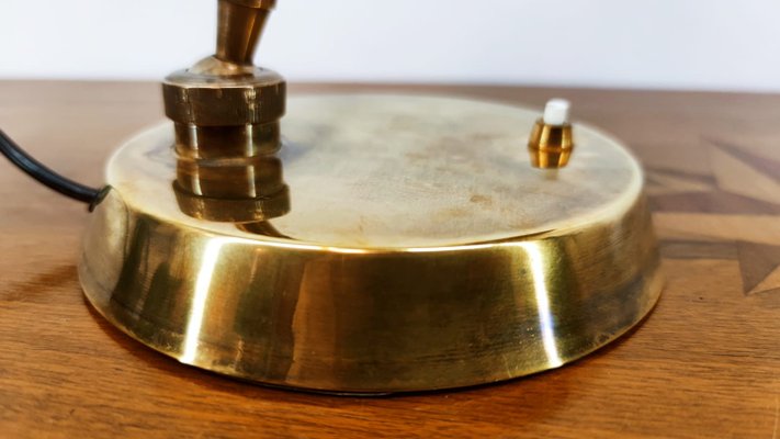 Brass Desk Lamp with Button Switch-QLH-1072771