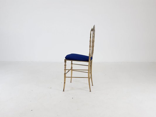 Brass Dining Chair by Giuseppe Gaetano Descalzi, 1950s-ZO-583972