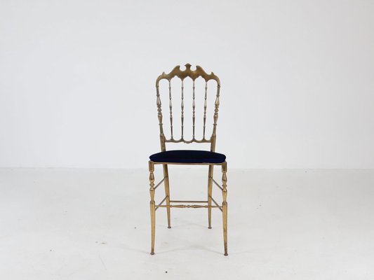 Brass Dining Chair by Giuseppe Gaetano Descalzi, 1950s-ZO-583972