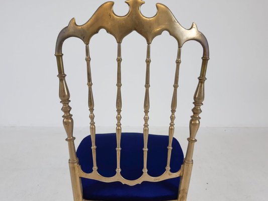 Brass Dining Chair by Giuseppe Gaetano Descalzi, 1950s-ZO-583972