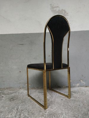 Brass Dining Chairs from Belgo Chrome, 1970s, Set of 6-AIF-1784552