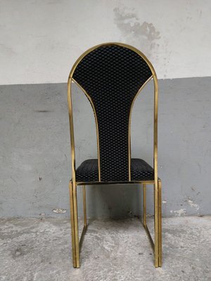 Brass Dining Chairs from Belgo Chrome, 1970s, Set of 6-AIF-1784552