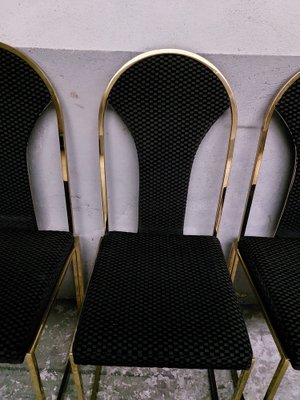 Brass Dining Chairs from Belgo Chrome, 1970s, Set of 6-AIF-1784552