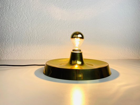 Brass Disc Shaped Wall Lamp from Cosack, 1960s-PUK-931375