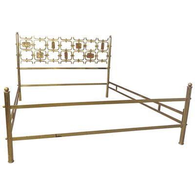 Brass Double Bed by Osvaldo Borsani, Italy, 1960s-FGA-923419