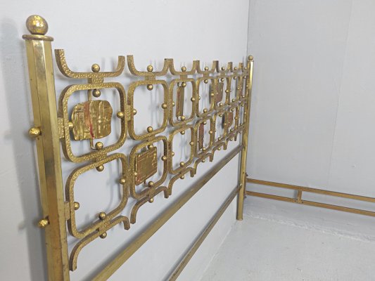 Brass Double Bed by Osvaldo Borsani, Italy, 1960s-FGA-923419