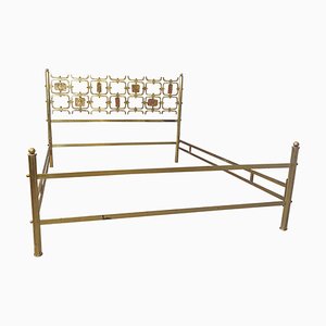 Brass Double Bed by Osvaldo Borsani, Italy, 1960s-FGA-923419