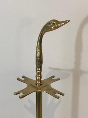 Brass Duck Heads Fireplace Tools, France, 1970s-BA-873984