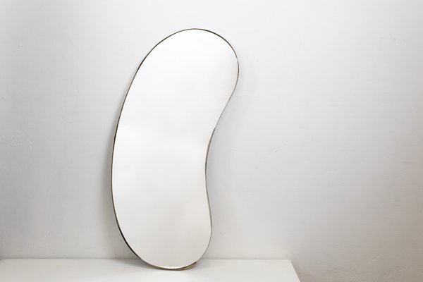 Brass Edge Fagolo Mirror, 1950s-LMR-1299587