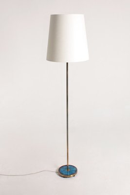 Brass & Enamel Floor Lamp, 1960s-FK-798358