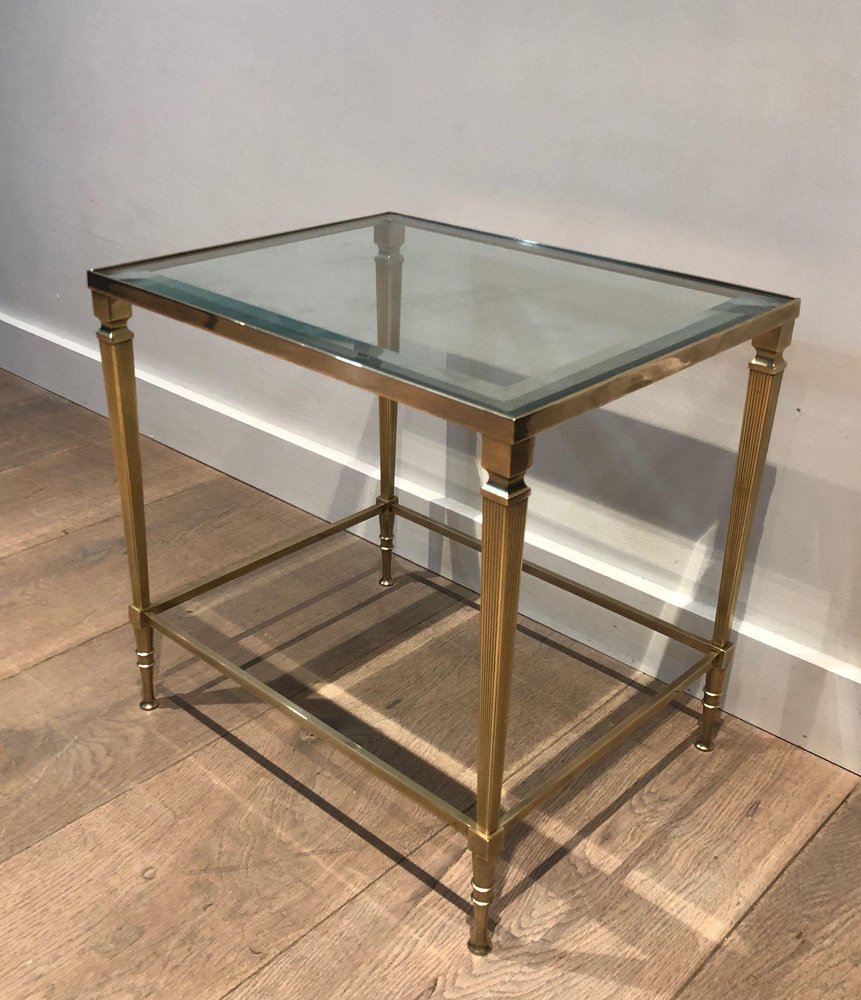 Brass End Table from Maison Jansen, 1940s