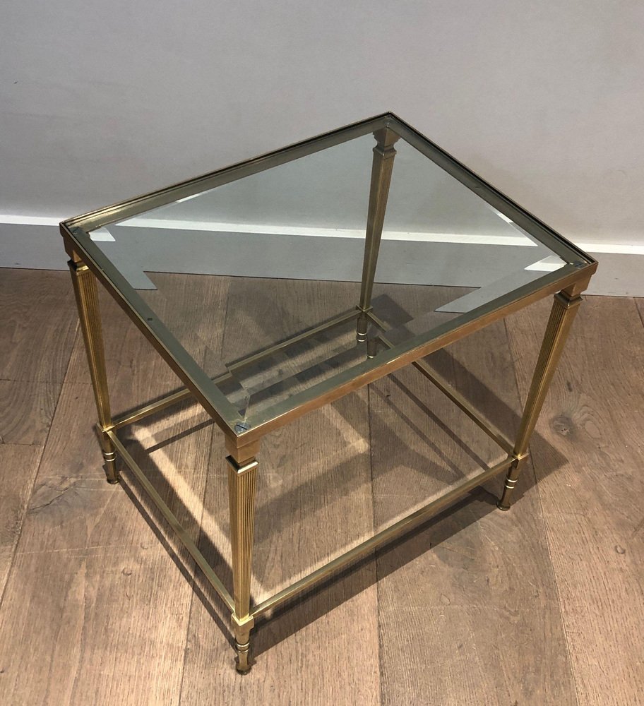 Brass End Table from Maison Jansen, 1940s