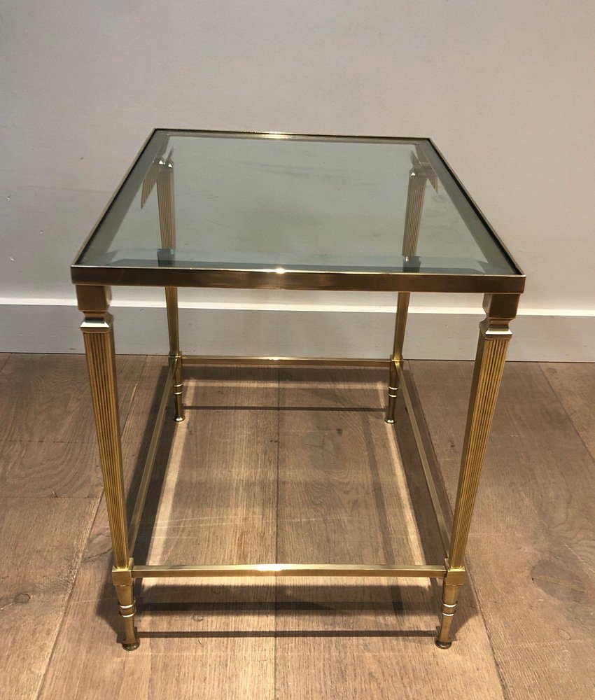 Brass End Table from Maison Jansen, 1940s