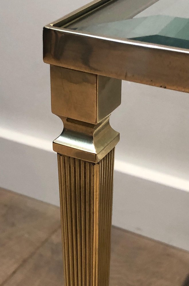 Brass End Table from Maison Jansen, 1940s