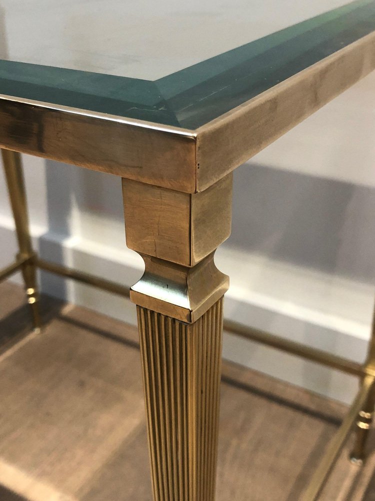 Brass End Table from Maison Jansen, 1940s