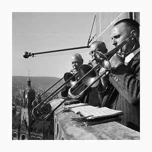 Brass Ensemble at the Belfry of a Church, Stuttgart Germany, 1935-DYV-988149